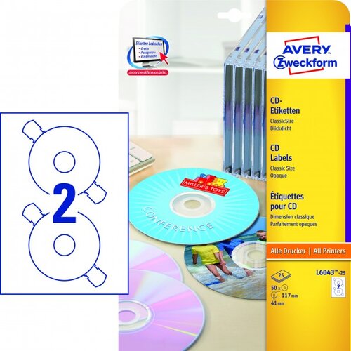 Avery Zweckform Etikete za CD, ClassicSize Slike