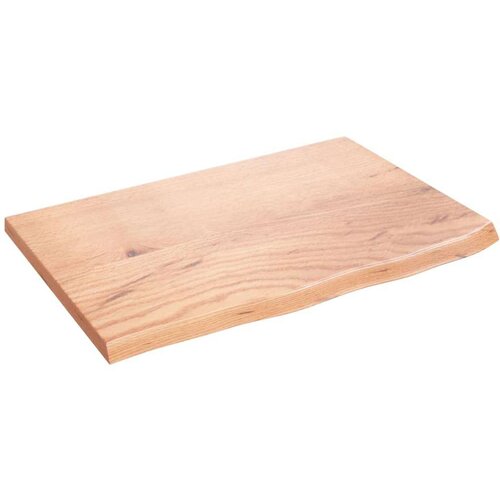  Polica svjetlosmeđa 60 x 40 x 2 cm od obrađene hrastovine Slike