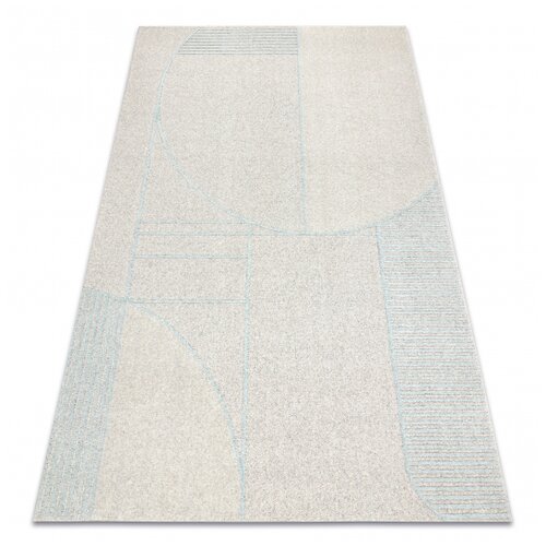 RugsX FLUX 461.14.AE120 volnena preproga OSTA - Geometrijska, strukturna, loft siva / modra 240x340 cm, (5000176397) Cene