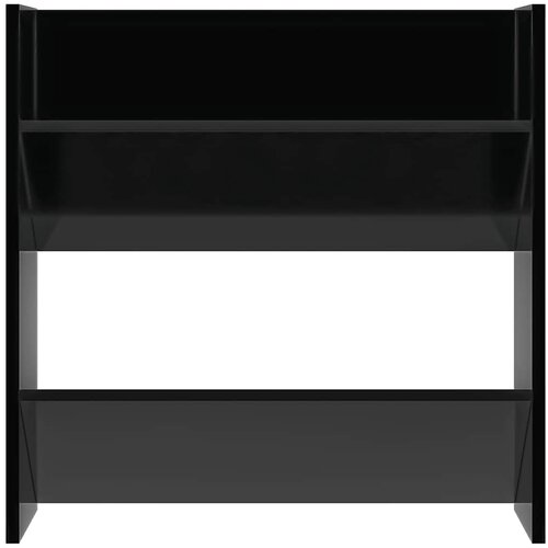  Zidni ormarići za cipele 4 kom sjajni crni 60x18x60 cm drveni Slike