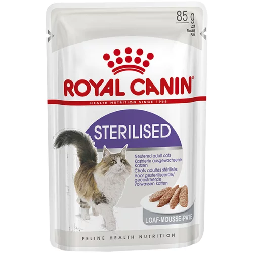 Royal Canin Sterilised 37 - Dodatna mokra hrana: 12 x 85 g Sterilised Mousse