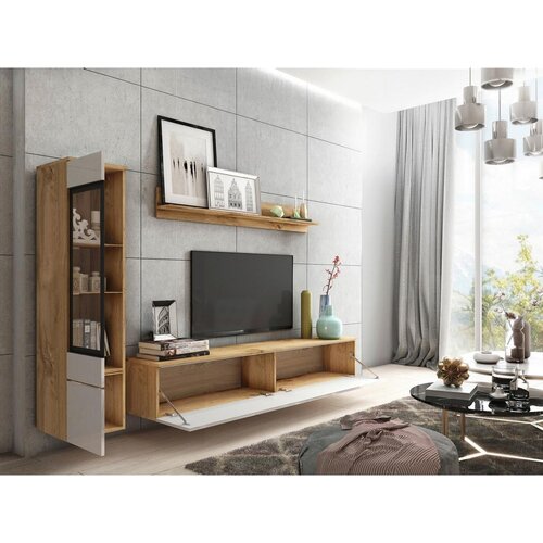 P &amp;amp; B Dnevni Regal Vera, Bela, Barva Hrasta, 3-Delno, Led Slike