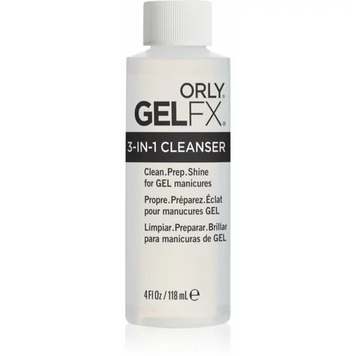 Orly Gelfx 3-in-1 Cleanser odstranjevalec lepljive plasti gel nohtov za sijoč sijaj 118 ml