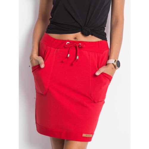 Fashion Hunters Casual red sweatshirt skirt Slike