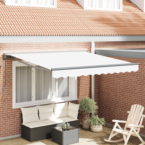 VidaXL Skrovita tenda Bijelo 300x250 cm Poliester Slike