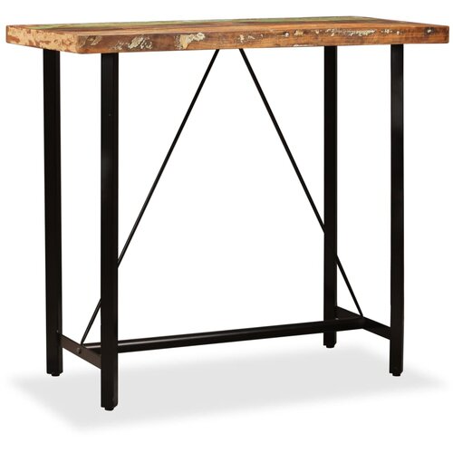  Barski Stol od Masivnog Obnovljenog Drva 120x60x107 cm Slike