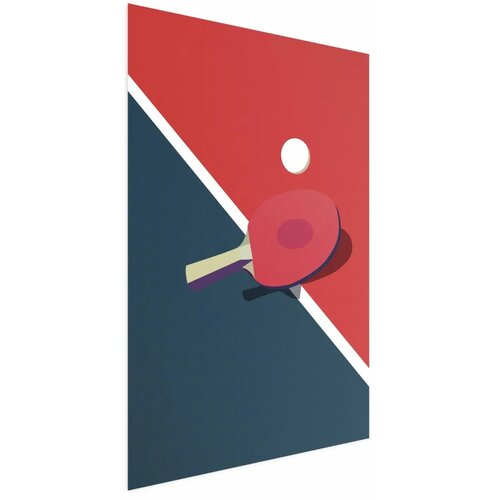  Plakat - Table Tennis - Ball and Racket on a Table 60x90 Bez okvira s margom Cene