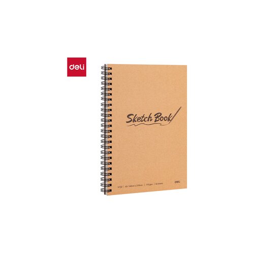 Deli BLOK ZA CRTANJE Sketch book, A5, 40 lista, 110g - BOČNA SPIRALA EN722 Slike