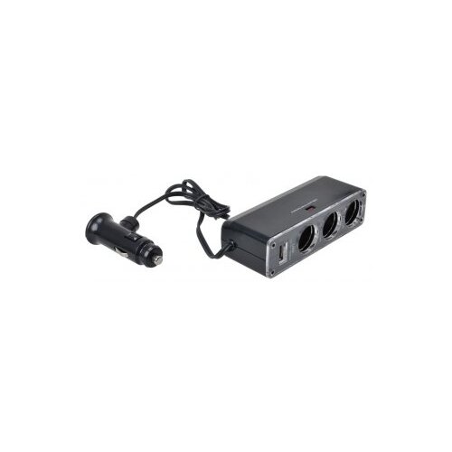  UTIČNICA 12V MAX SA 3 ULAZA KABLOM I USB PUNJAČEM Cijene