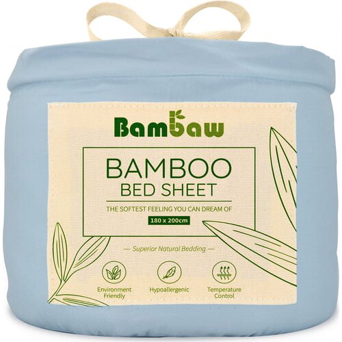 Bambaw rjuha iz bambusa 180 x 200 cm - light blue Slike