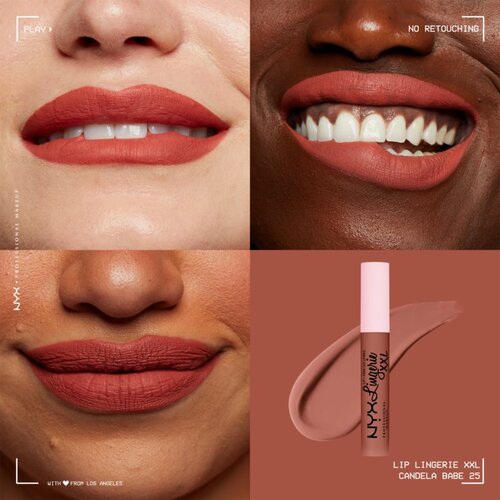 NYX Professional Makeup Lip Lingerie XXL tekoča &amp;scaron;minka z mat učinkom odtenek 25 - Candela Babe 4 ml Slike
