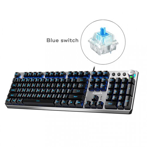Philips tastatura G405 mehanička (blue switch) siva Slike