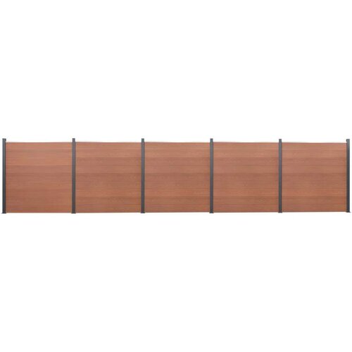  Set panela za ogradu smeđi 872x186 cm WPC Slike