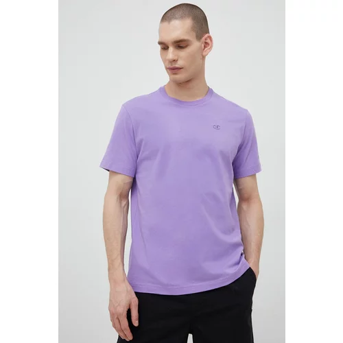 Champion Bombažna kratka majica vijolična barva