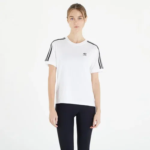 Adidas 3 Stripe Tee White