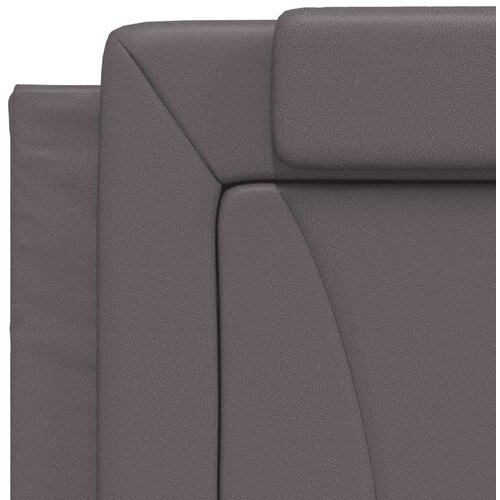  Krevet s madracem sivi 100 x 200 cm od umjetne kože Slike