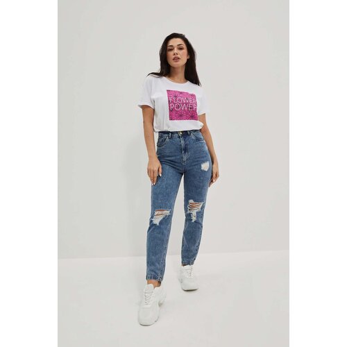 Moodo WOMEN&amp;#039;S JEANS L-JE-4008 BLUE Slike