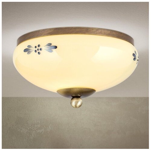 Orion plafonsko svetlo landhaus 1xE27/60W/230V prečnik 21 cm bronza/bež/plava Slike