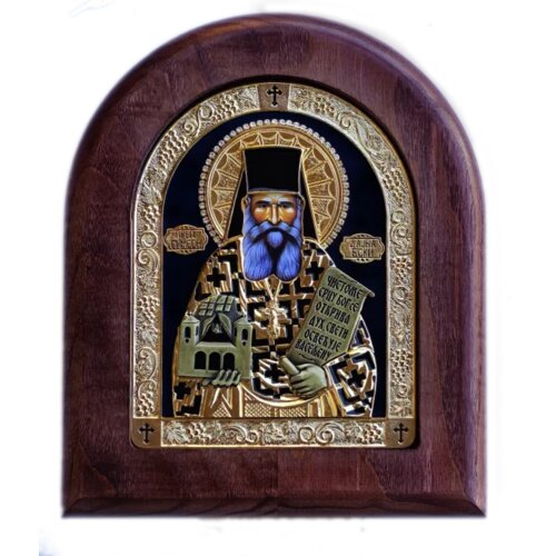  Ikona u drvetu Sveti Simeon Dajbabski, 170x205x22mm Slike