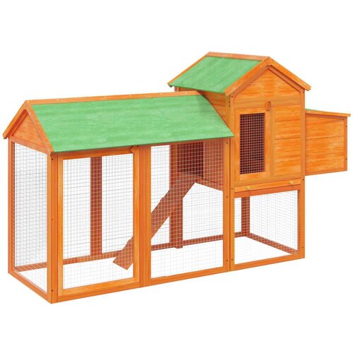 VidaXL Koko&amp;scaron;njak rjav 193x65x117 cm trdna borovina Slike
