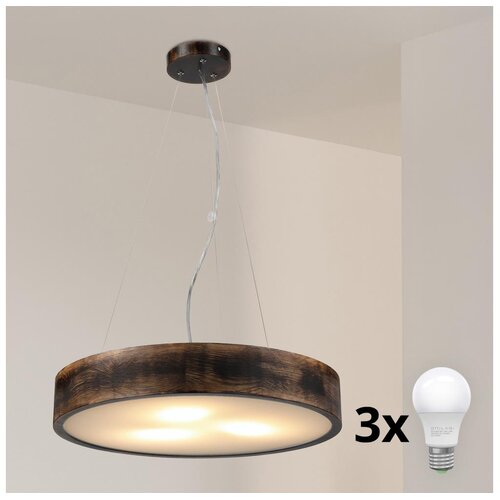  Brilagi - LED luster na sajli CARVALHO SMOKEY 3xE27/60W/230V hrast prečnik 47,5 cm Cene