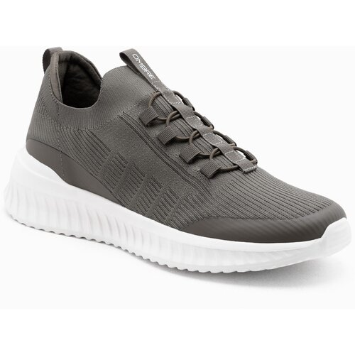 Ombre Men&amp;#039;s ankle sneakers in combined materials - navy blue Slike