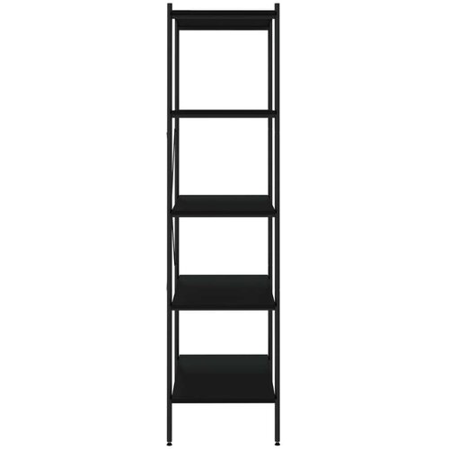 VidaXL 55-nadstropni regal s policami črn 80x40x163 cm Slike