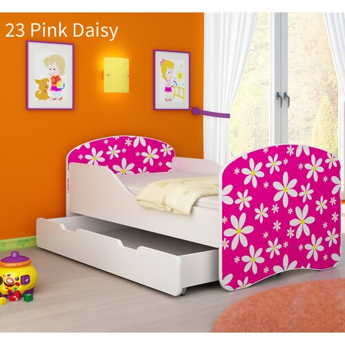  Dječji krevet ACMA s motivom + ladica 180x80 cm 23 Pink Daisy Cene