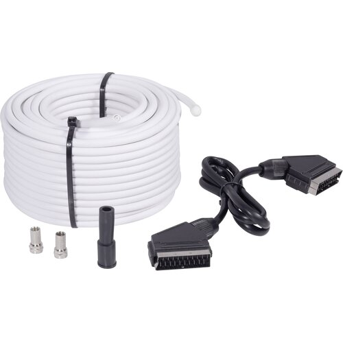 BKL Electronic Komplet za priključitev SAT-TV (SAT-koaksialni kabel\, [25 m] + SCART-kabel + 2x F-vtič), (20432494) Cene