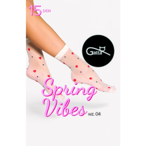Gatta Spring Vibes Socks Love Hearts Model 04 White Slike