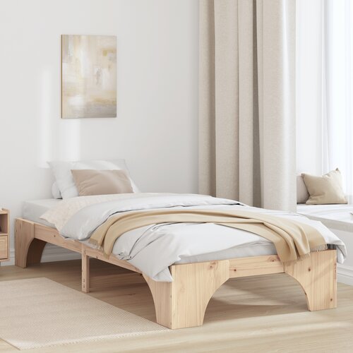 VidaXL okvir postelje Naravni Borovo les 90 x 190 cm Slike