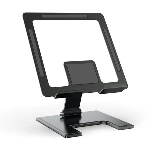 INF Zložljivo kovinsko stojalo za tablične računalnike, nastavljivo namizno držalo za iPad z vrtenjem za 360&amp;deg; Black, (21691805) Slike