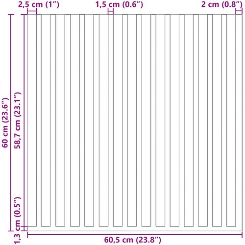  Zidne panele 8 pcs Prirodna 60,5 x 60 cm Slike