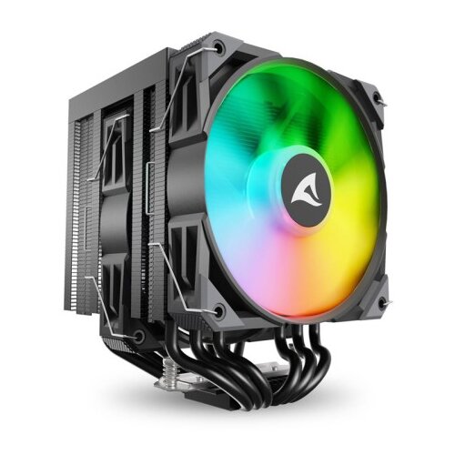 Sharkoon CPU A60 RGB BLACK AIR COOLER 2x120mm PWM 260W procesorski hladilnik Cene