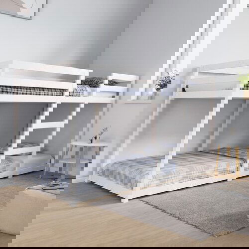 The Living Store Pograd bel 90x200 cm trdna borovina - Pograd, (21625157) Slike