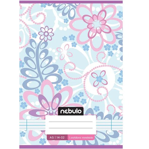 NEBULO Spetja, 1. razred, pastelno cvetlični, črtasti zvezek 14-32 A/5 Cene