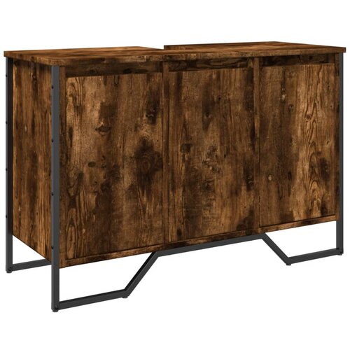 Maison Chic Omarica za umivalnik - Umivalniška omarica dimljeni hrast 91x35x60 cm inženirski les, (21758941) Cene