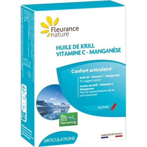 Fleurance Nature Krilove kapsule (olje krila, vitamin C-mangan) - 30 kaps. Slike