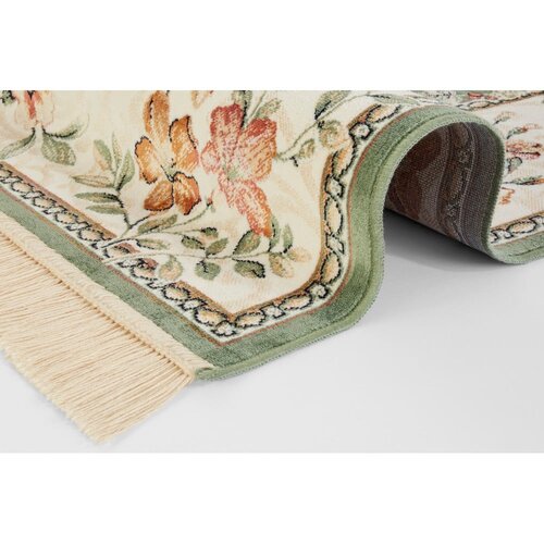 Nouristan Zeleni/krem tepih viskozan 195x300 cm Oriental &amp;ndash; Slike
