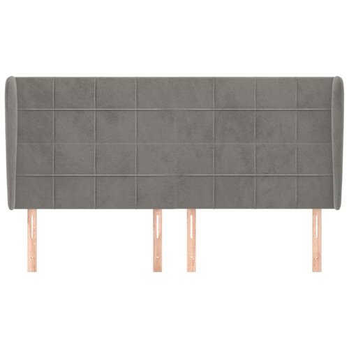  Uzglavlje s u&amp;scaron;ima svjetlosivo 203x23x118/128 cm bar&amp;scaron;unasto Slike