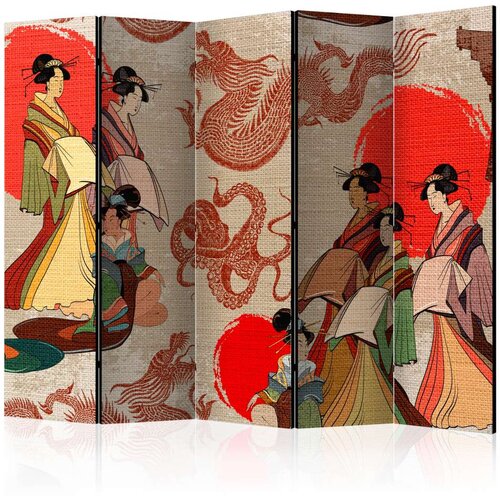  Paravan u 5 dijelova - Geishas II [Room Dividers] 225x172 Slike