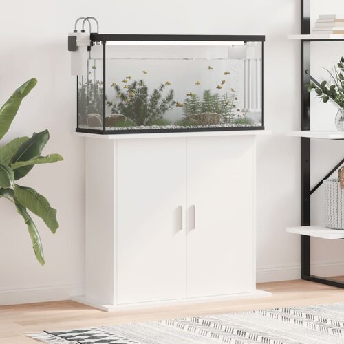 vidaXL Stojalo za akvarij belo 81x36x73 cm inženirski les Cene