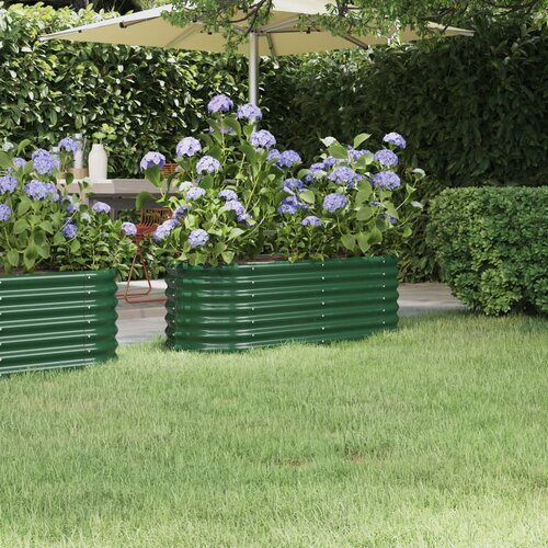  Povi&scaron;ena vrtna gredica od pocinčanog čelika 114 x 40 x 36 cm zelena Cijene
