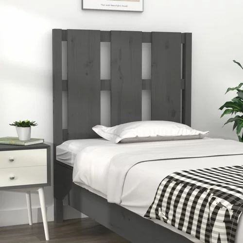  Uzglavlje za krevet sivo 80,5 x 4 x 100 cm od masivne borovine
