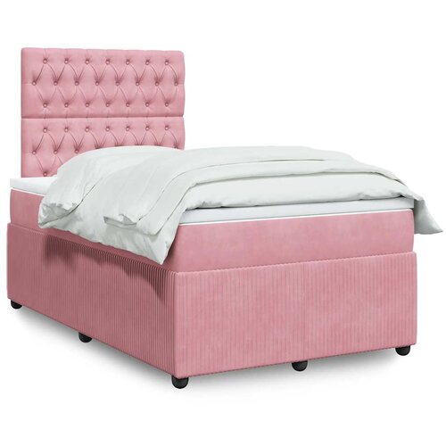Box spring krevet s madracem ružičasti 120 x 200 cm bar&scaron;unasti Cijene