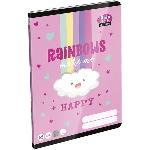 ICO Lizzysuli Lollipop Rainbow bilježnica s linijama za 2. razred A5 16-32 Cijene