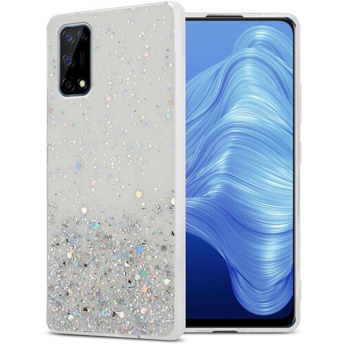 Cadorabo Ohišje, združljivo z Realme 7 4G in prozorna z bleščicami - Zaščitni ovitek iz prožnega silikona TPU s svetlečimi bleščicami, (20859827) Cene