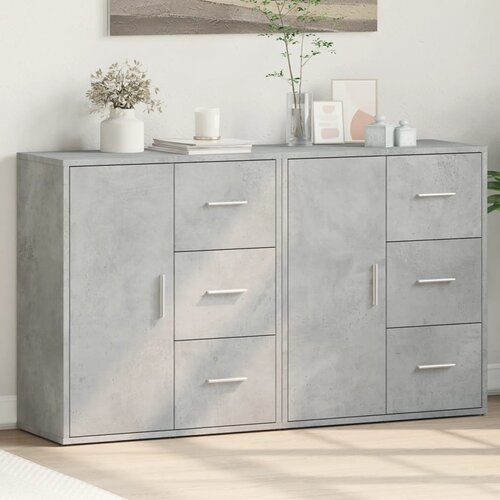  Komode 2 kom beton sive 60 x 31 x 70 cm od konstruiranog drva Cijene