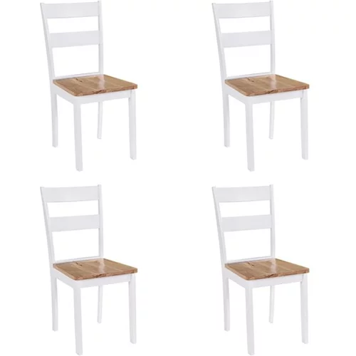  Jedilni stoli 4 kosi beli trkavčukovec