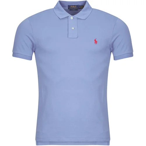 Polo Ralph Lauren Polo majice kratki rokavi POLO AJUSTE SLIM FIT EN COTON BASIC MESH Modra